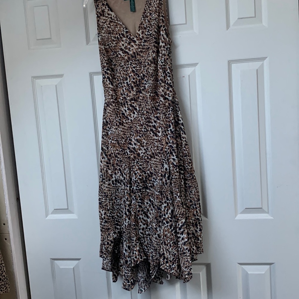Ralph  Lauren Beautiful animal, print midi dress in ladies, size‎ 8P